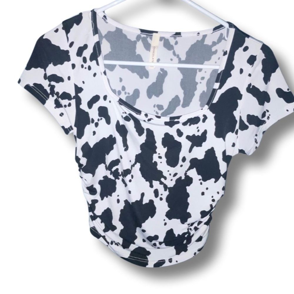 Cowprint crop top